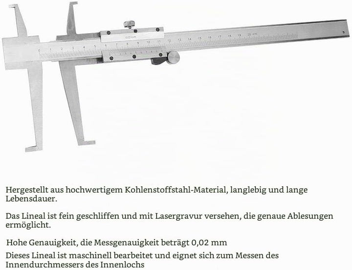 Messschieber National Industrial Grade Double Inner Groove Messschieber Interne Testkarte Gauge(9-20