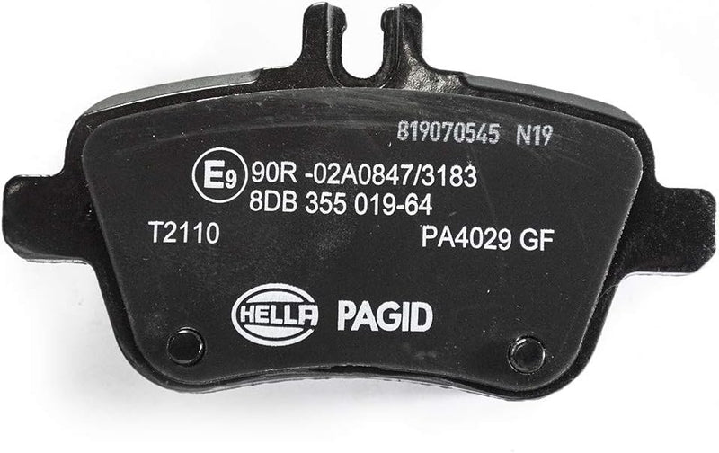 HELLA PAGID 8DB 355 019-641 Bremsbelagsatz - T2110 - Dicke/Stärke: 18.4mm - Bremssystem: TRW - für V