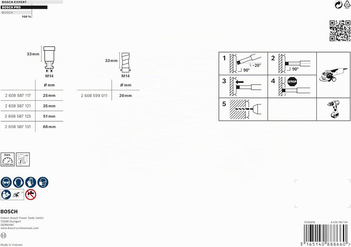 Bosch Professional 5 tlg. Diamanttrockenbohrer Dry Speed Best for Ceramic Set (für Keramik, Zubehör