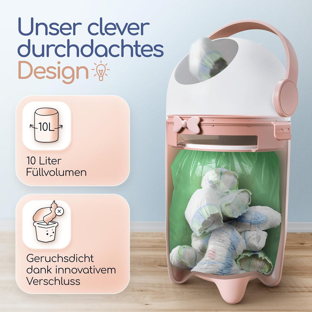 Levias® Windeleimer Baby Mülleimer Geruchsdicht | Windelmülleimer Geruchsdichter Wickeleimer ohne te