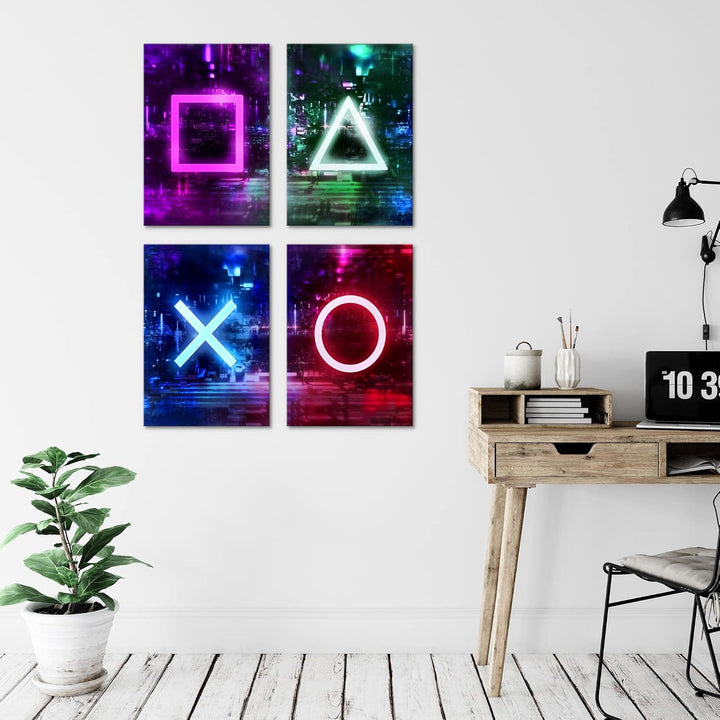 Novart Bilder Spielkonsole Gamer - Fertig Zum Aufhängen - Kein Extra Rahmen benötigt - Wandbilder Se