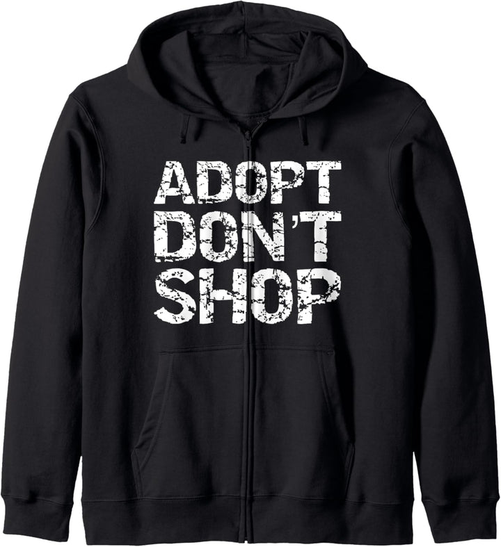 Vintage Pet Adoption Zitat Rettung Spruch Adopt Don't Shop Kapuzenjacke