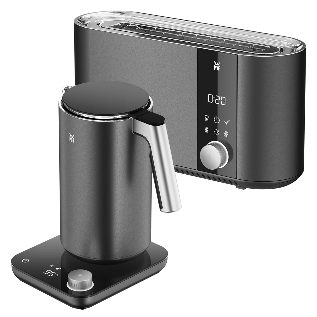 WMF Set 2-teilig Master Toaster Langschlitz motorisiert, Toaster 2 Scheiben, XXL-Toast, automatische
