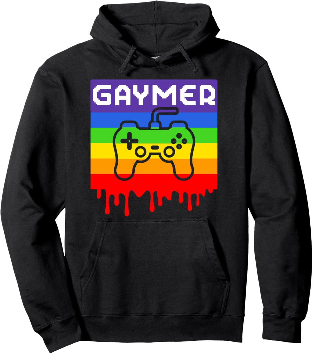 Gaymer Gay Gamer gerade Pullover Hoodie