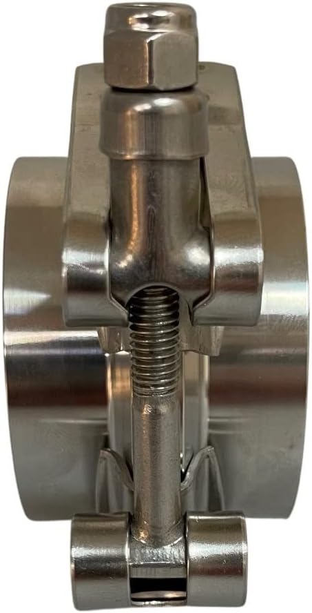 Boltza® V-Band Klemme + Flansche komplett Edelstahl extra Turboschlauch (44 mm) 1.75" Inch (44mm), 1