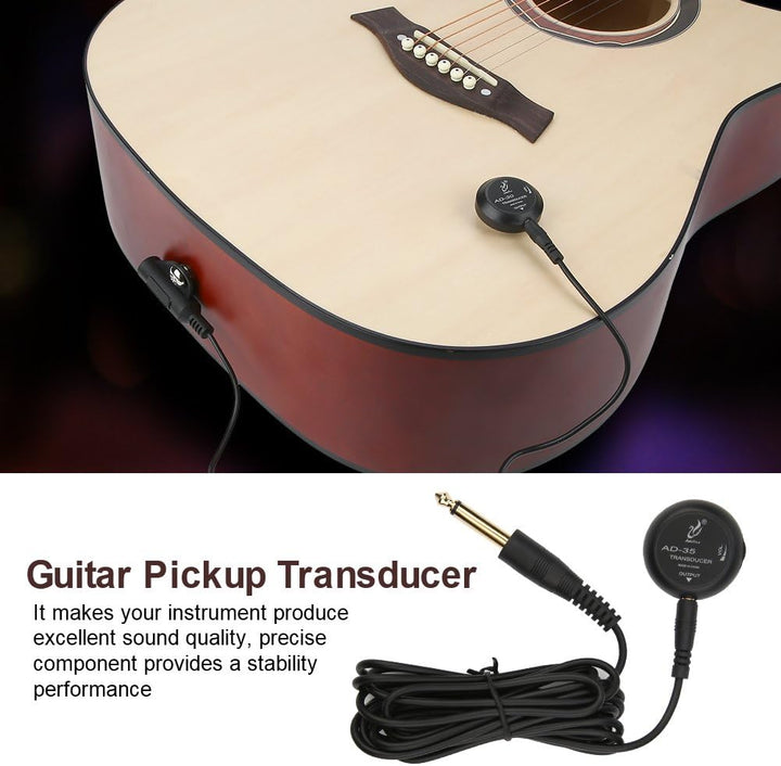 Dilwe Mini Piezo Tonabnehmer, Mikrofon Wandler für Akustische Gitarre Violine Ukelele