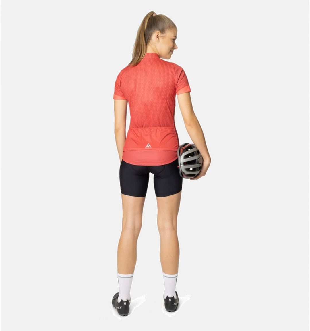 Odlo Damen Essentials_411951 Radtrikot mit Reissverschluss (1er Pack) L American Beauty - Cayenne, L