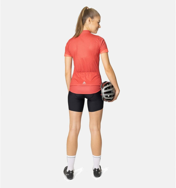 Odlo Damen Essentials_411951 Radtrikot mit Reissverschluss (1er Pack) L American Beauty - Cayenne, L