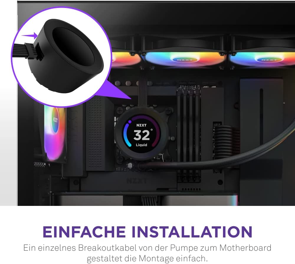 NZXT Kraken Elite 360 RGB - RL-KR36E-B1-360mm AIO CPU Wasserkühlung - 2,36" LCD Display 640x640-3x12