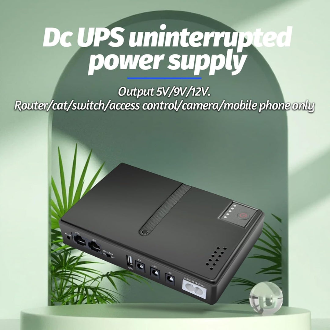 UPS Battery Backup, 15 V 24 V POE 5V 9V 12 V Unterbrechungsfreier Stromversorgung, USB 18W Ausgangss