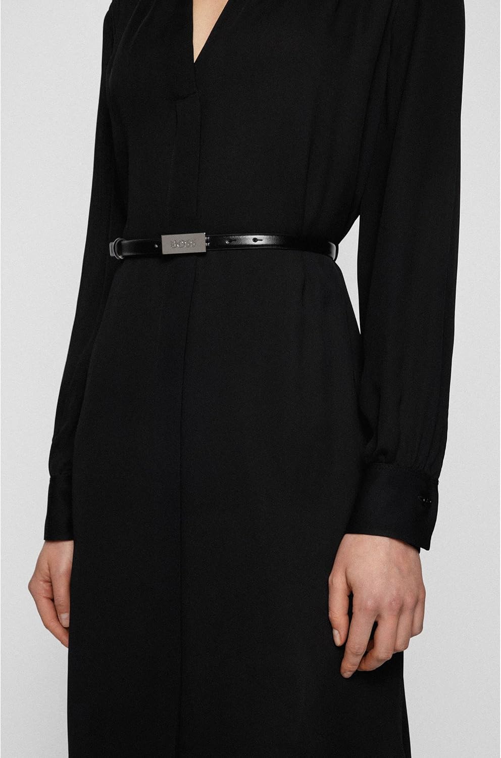 BOSS Damen Amber Belt 1,5cm Gürtel, Black2, 75