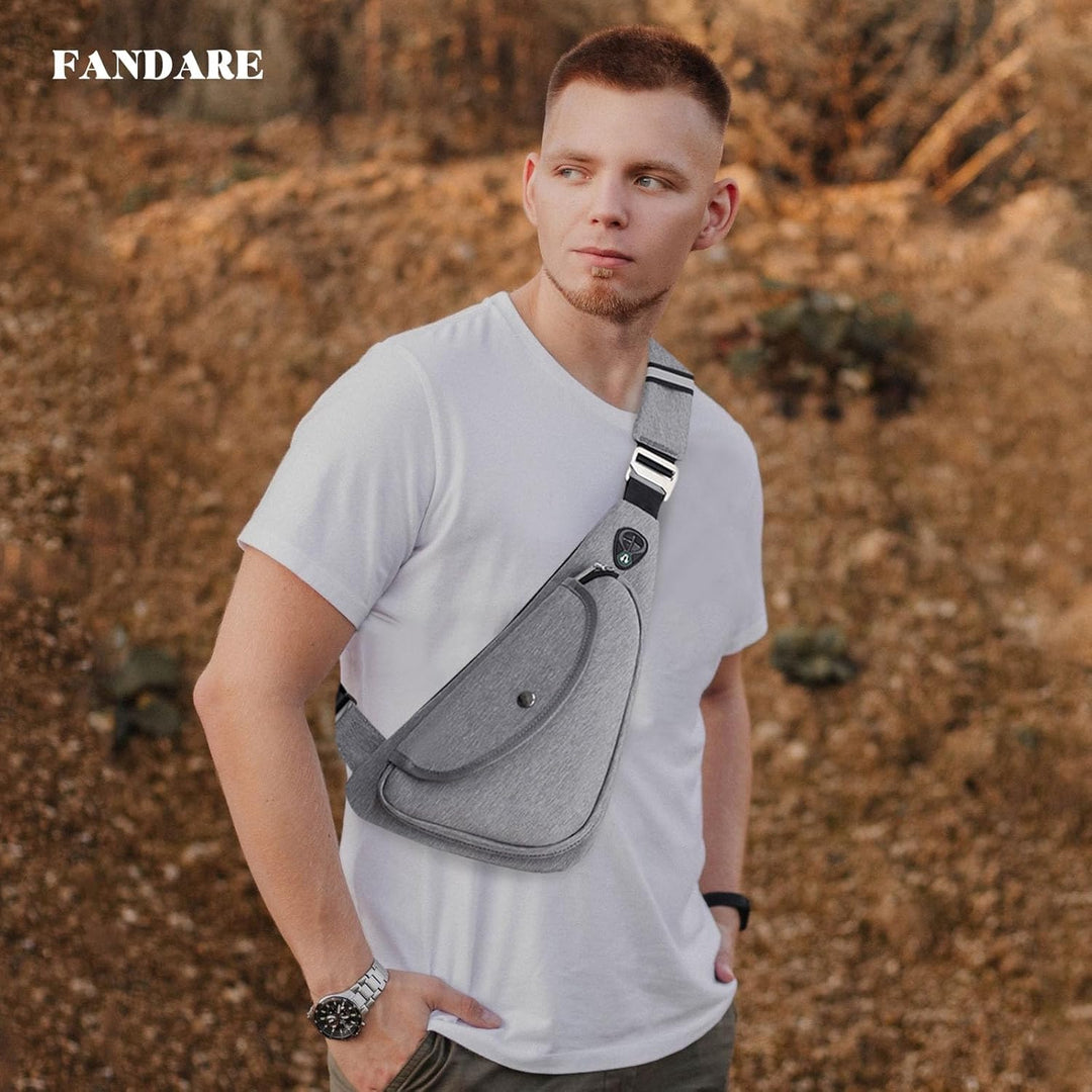 FANDARE Ultraleicht Brusttasche Herren Sling Bag Umhängetaschen Schultertasche Sporttasche Crossbody