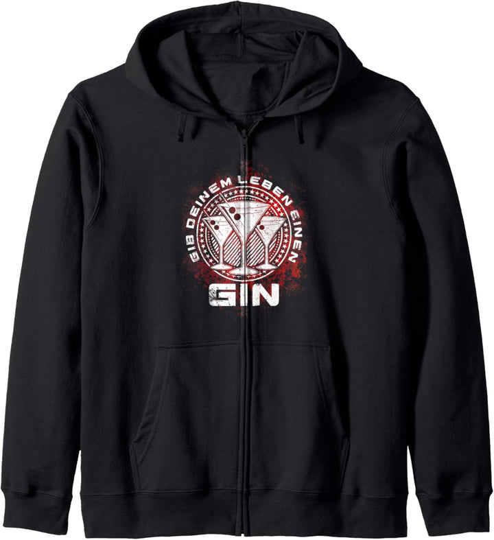 Gib deinem Leben einen GIN | Lustiger GIN Trinker Spruch Kapuzenjacke