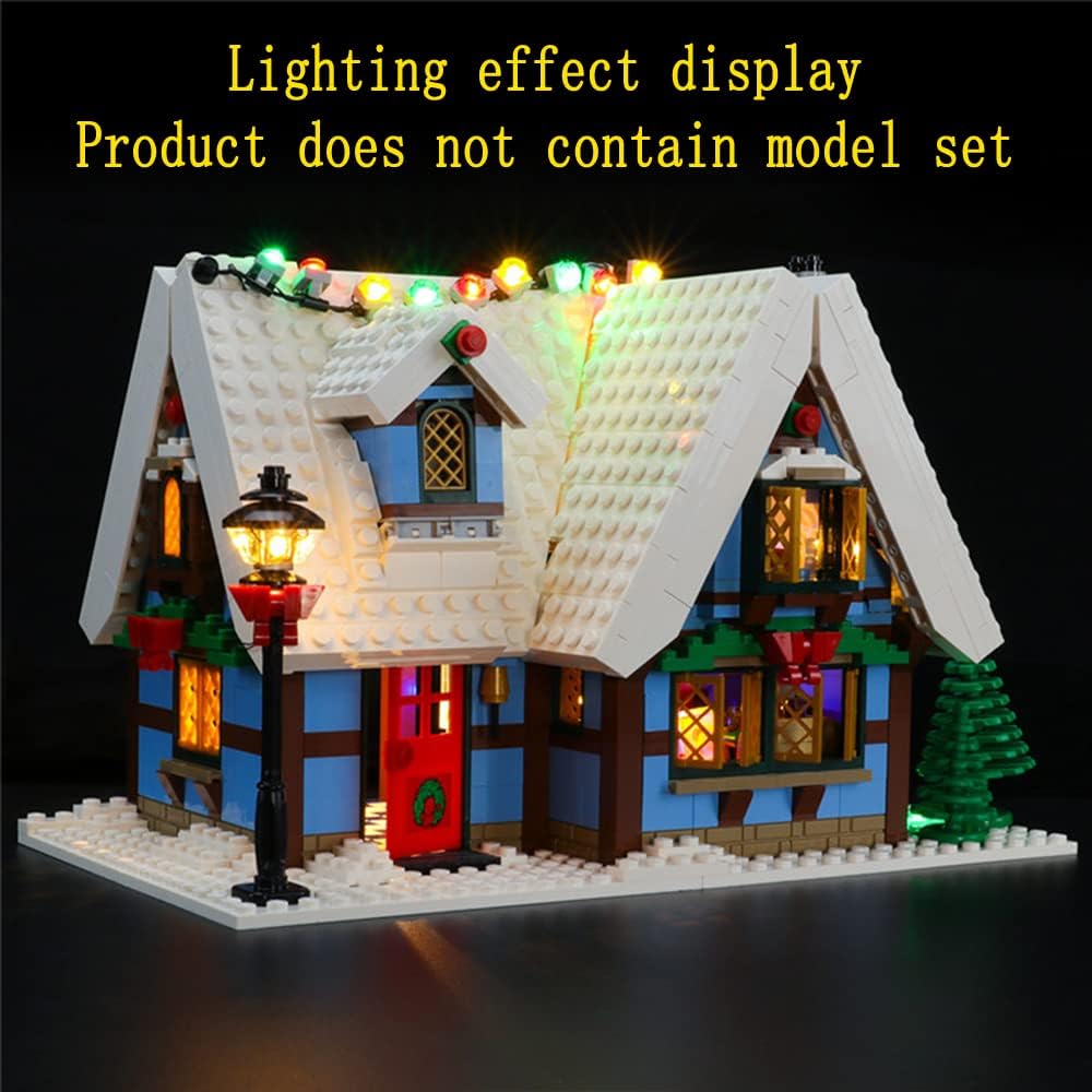 GEAMENT LED Licht-Set Kompatibel mit Lego Winter Hut (Winter Village Cottage) - Beleuchtungsset für