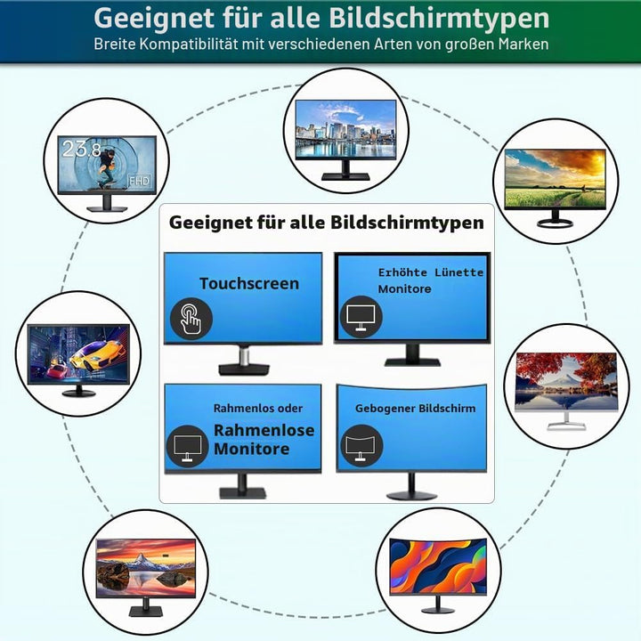 STARY 24 Zoll Monitor 16:10 Blickschutzfolie Seitenverhältnis, Anti-Blaulicht Displayschutz, 24 Inch