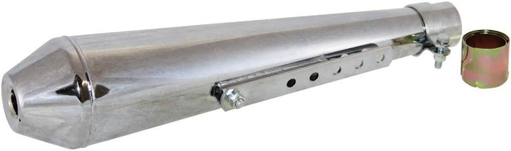 Cafe Racer Megaphon Auspuff Topf Silencer Chrom Trumpet-Type für Harley BMW