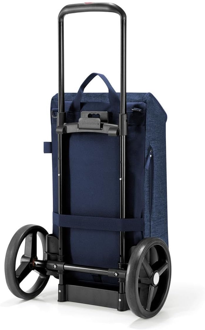 reisenthel citycruiser Set (Rack + Bag) Tasche Twist Navy + Rack Black - Praktische Einkaufstasche m