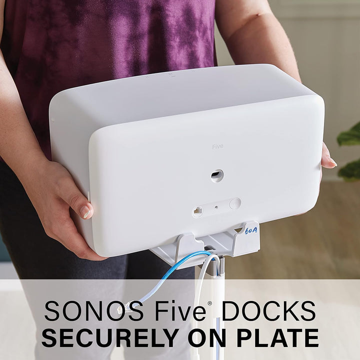 Sanus Kabelloser Lautsprecherständer für Sonos Five und Sonos Play:5 – Audio-Verbesserungsdesign für