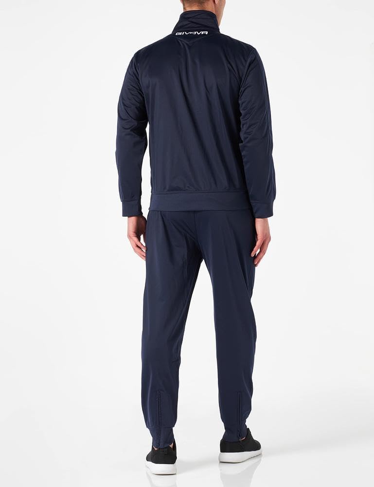 Givova Herren Visa Trainingsanzug XXS Mehrfarbig (schwarz/orange fluo), XXS Mehrfarbig (schwarz/oran