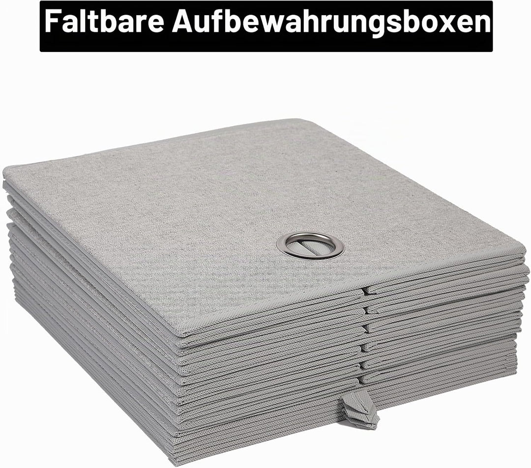 JAKAGO 6 Stück Faltbare Aufbewahrungsbox 30 x 30 x 30 cm Stoff Aufbewahrungswürfel Faltbox für Kalla