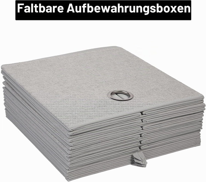 JAKAGO 6 Stück Faltbare Aufbewahrungsbox 30 x 30 x 30 cm Stoff Aufbewahrungswürfel Faltbox für Kalla