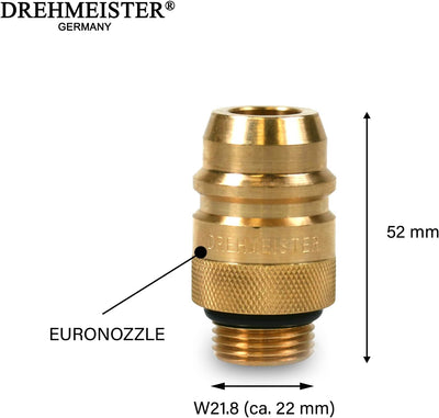 Drehmeister Euronozzle Tankadapter W21.8 (ca. 22 mm) - Adapter für Autogasfahrzeuge - LPG Adapter fü