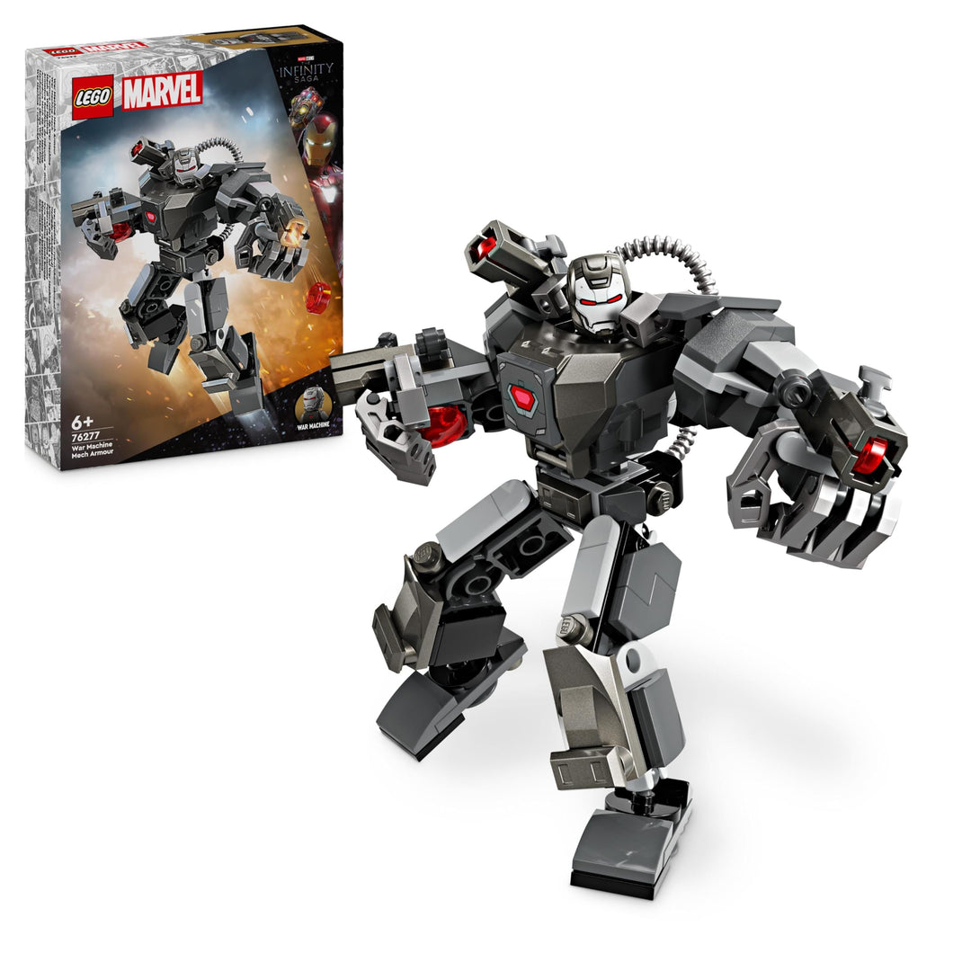 LEGO | Marvel War Machine Mech - Superhelden Spielzeug mit 3 Shootern für Kinder - Legendäre Actionf