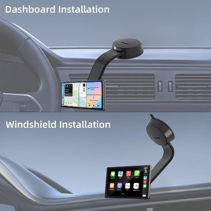 Saugnapfhalterung für Carplay-Bildschirm, Verstellbarer Arm aus Aluminiumlegierung, Low Profile Arma