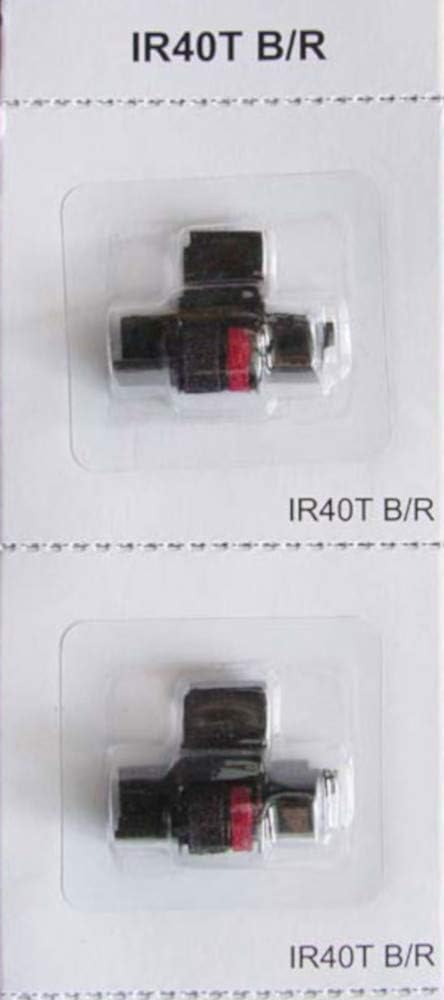 Getue (6 Pack) Sharp EL-1750V Sharp EL-1801V Calculator Ink Roller, Black and Red, Compatible, IR-40