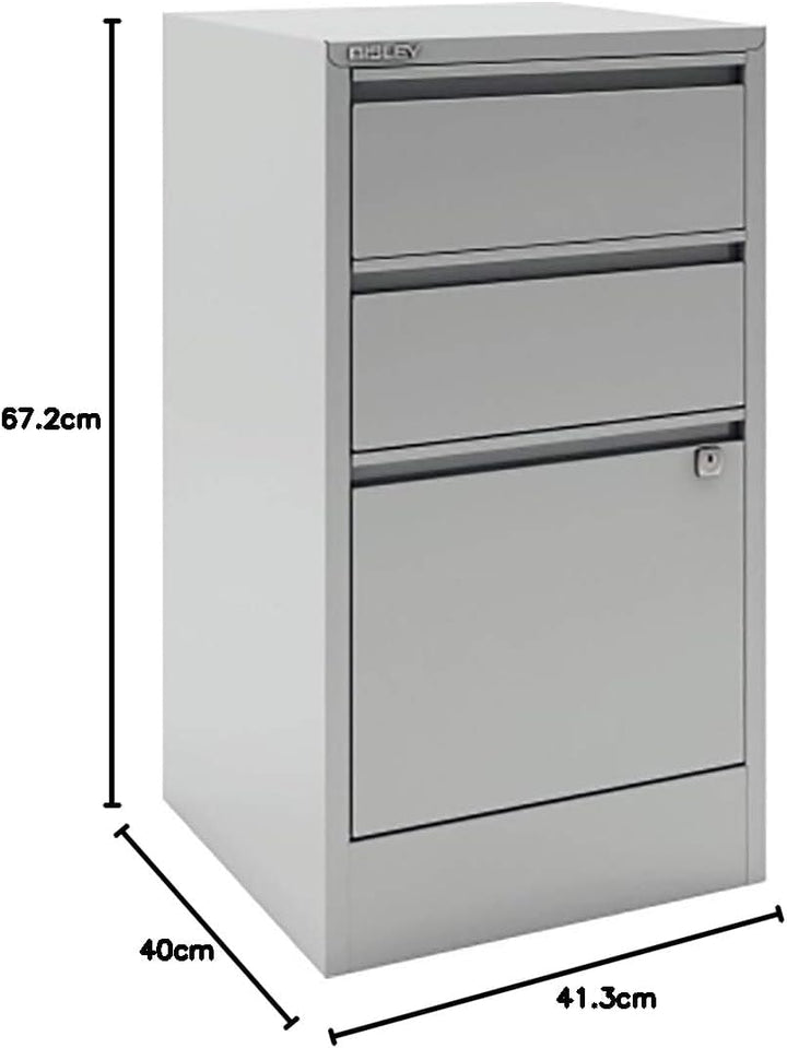 Bisley Home Filer, 2 Universal-, 1 HR-Schublade, Metall, 645 Lichtgrau, 40 x 41.3 x 67.2 cm, 645 Lic