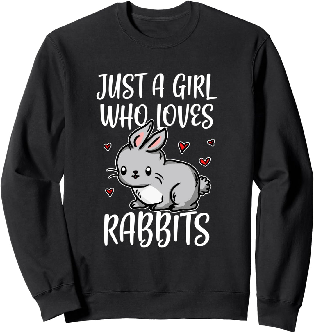 Just A Girl Who Loves Rabbits Lustiges Hasen Kostüm Sweatshirt