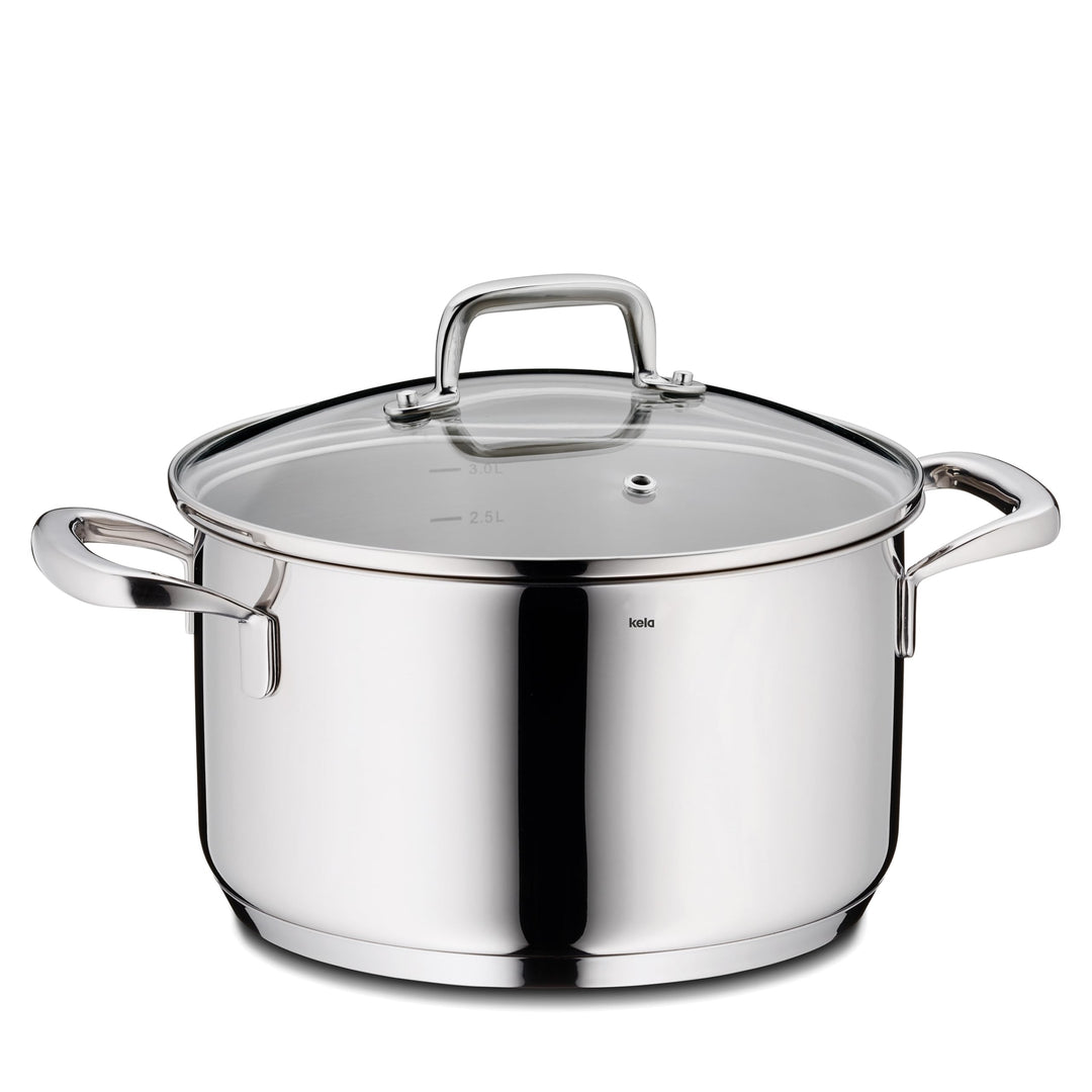 Kela 10175 Flavoria Fleischtopf, 18/8 Stainless Steel, 3.2 liters 3,2 l, 3,2 l