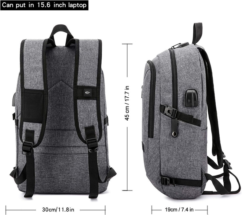 WENIG Laptop Rucksack Herren Anti-Diebstahl Laptoptasche 15.6 Zoll für Arbeit mit USB Ladeanschluss