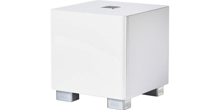 REL Acoustics T/5x Subwoofer, 20.3 cm Down-Firing Driver, Arrow Wireless Port High Gloss White