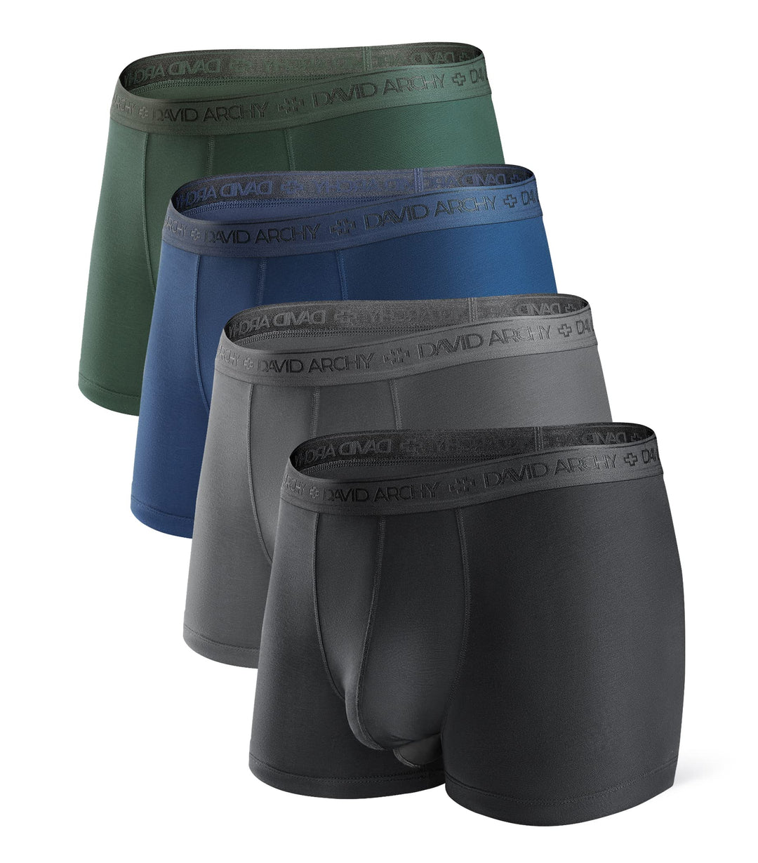 DAVID ARCHY Herren Boxershorts Mehrfachpack, Mirco Modal Stretcken Klassischer Retroshorts, Unterhos