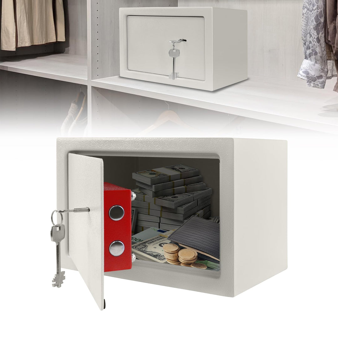 Froadp Safe Tresor Möbeltresor mit Doppelbartschloss, 2 x Schlüssel und Befestigungsschrauben Homesa