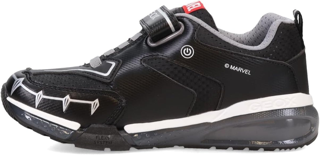 Geox Jungen J Bayonyc BoySneaker 24 EU Black Silver A, 24 EU Black Silver A