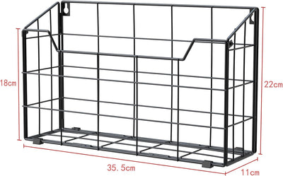 Univivi Gross Zeitschriftenhalter Wand, Zeitungshalter Wand Metall für A4 Post Brief, Prospekthalter