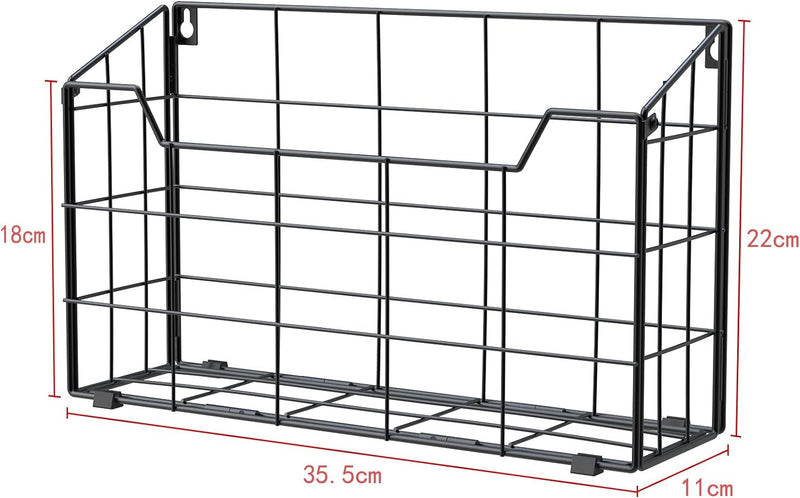 Univivi Gross Zeitschriftenhalter Wand, Zeitungshalter Wand Metall für A4 Post Brief, Prospekthalter
