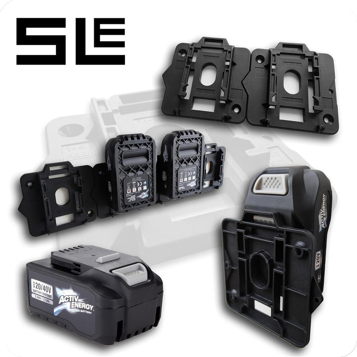 SLE 5x Akkuhalter für Ferrex/Activ Energy 20V / 40V Akku Wandhalterung Wand Halter Akkus AEB 20-2.0I