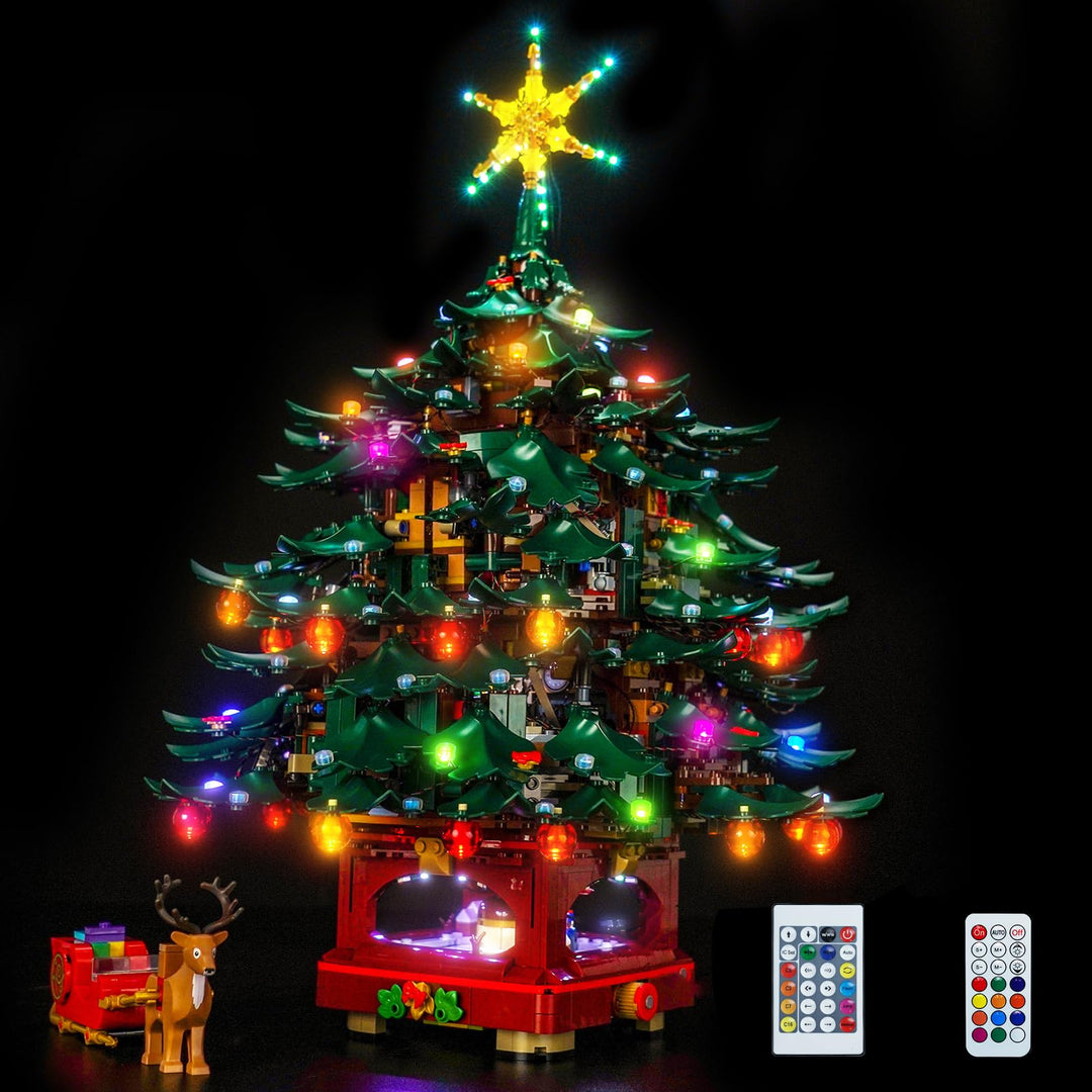 Fernbedienung Led Licht Set Kompatibel mit Lego Family Christmas Tree Decoration 41843 (Kein Modell)