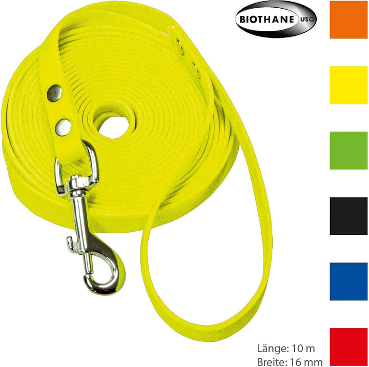Original Biothane® Schleppleine rot mit Handschlaufe rot, 10 m / 16mm Hundeleine für Nasenarbeit Hun