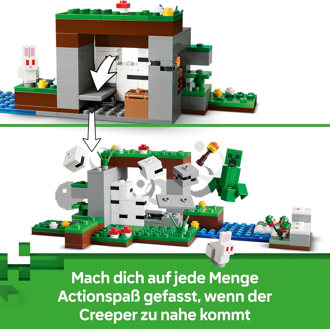 LEGO Minecraft Erstes Abenteuer in der Nacht - Interaktives Spielzeug mit 7 Figuren inkl. Alex, Cree