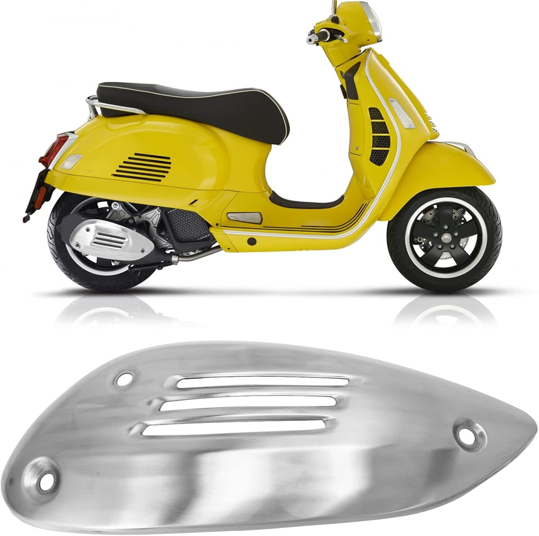 Qiilu Motorrad Auspuffrohrabdeckungfür VESPA GTS 125 250 300 GTV 2013-2021 Motorrad Auspuffrohrabdec