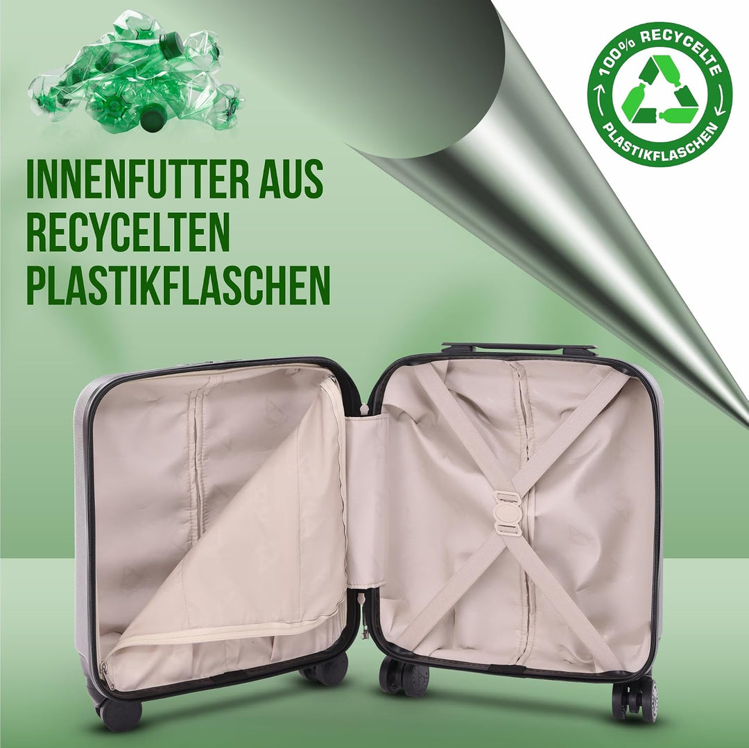 Aerolite 45x36x20cm easyJet Maximale Koffer ABS Leichter Hartschale Kabinentrolley Untersitz Trolley