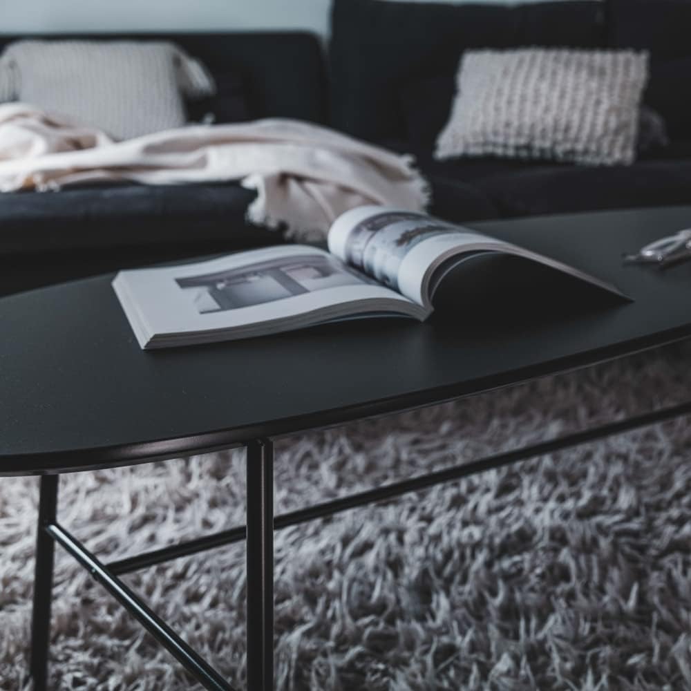 Tisch Wohnzimmertisch Couchtisch Holz Metall Weiss Grau Schwarz Sofatisch Magali Farbe Weiss, Grösse