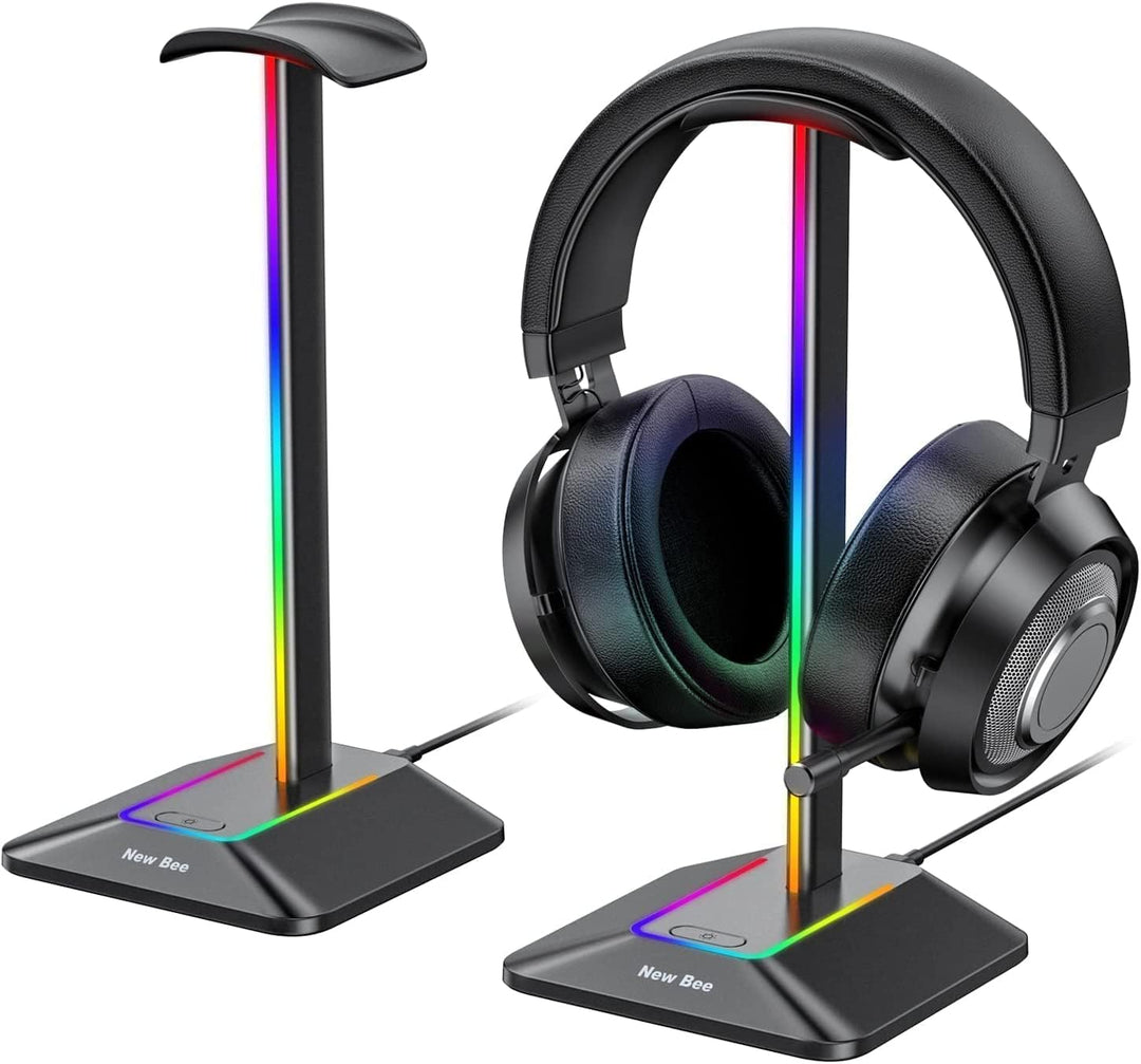 New bee RGB Kopfhörer Ständer,Gaming-Headset-ständer Headset Halterung Wireless Charge Kopfhörer Hal