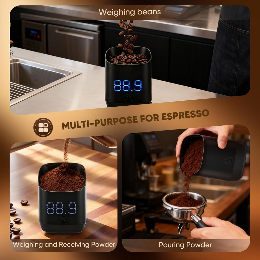 Kaffee Waage, Digital Coffee Scale för Espresso & Pour-Over Wiederaufladbare Feinwaage Kaffee 0.1g m