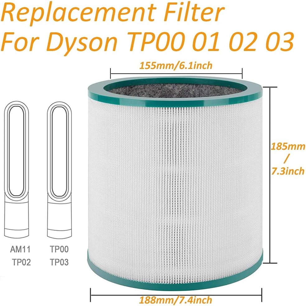 2 Stück HEPA Filter für Dyson Pure Cool Link TP00, TP01, TP02, TP03, AM11, BP01 Luftreiniger – Kompa
