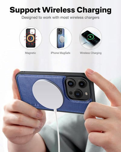 OCASE Hülle iPhone 14 Pro Max [Abnehmbare magnetische Hülle] [Kabelloses Laden] [Displayschutz] [Kar